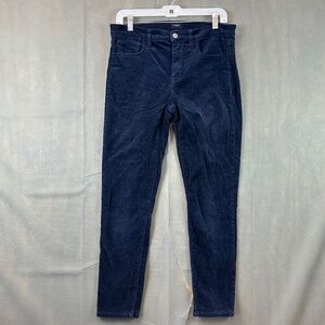 J. Crew Navy Blue Corduroy Pants Women's Size 29 Straight Leg Casual